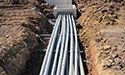 Trenches with Piping.